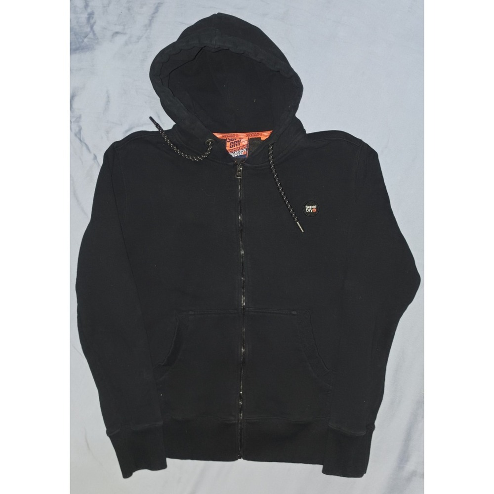 Superdry Collective Sweat Black Men's Full Zip Hoodie Sz XL